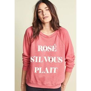 Wildfox Rosé S’il Vous Plait Sweater